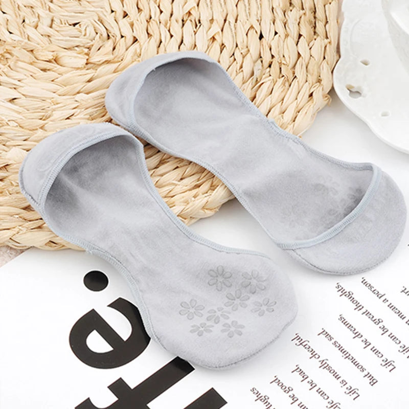 Women’s Super Invisible No-Show Socks | Thin Non-Slip Boat Socks