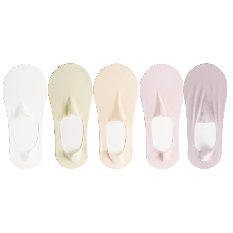 5-Pack Women’s Ultra Thin No-Show Socks | Invisible Boat Socks