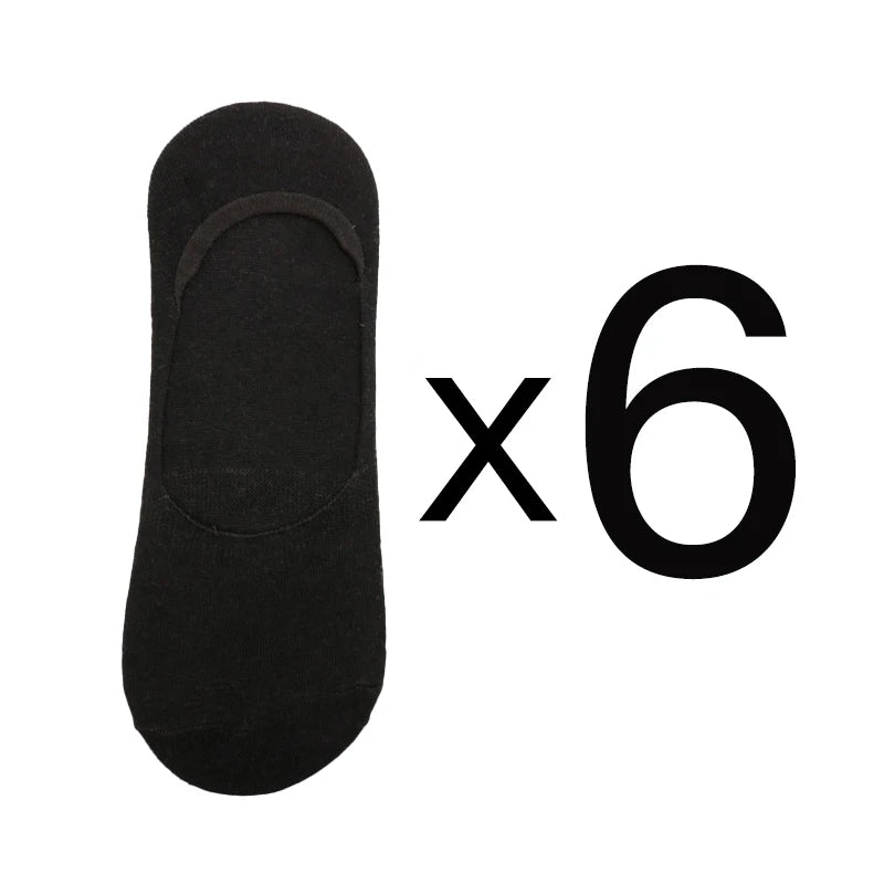6-Pack Bamboo Invisible Low-Cut Socks | Breathable Boat Socks 