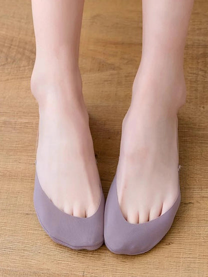 5-Pack Women’s Invisible Low-Cut Socks | Breathable Boat Socks 