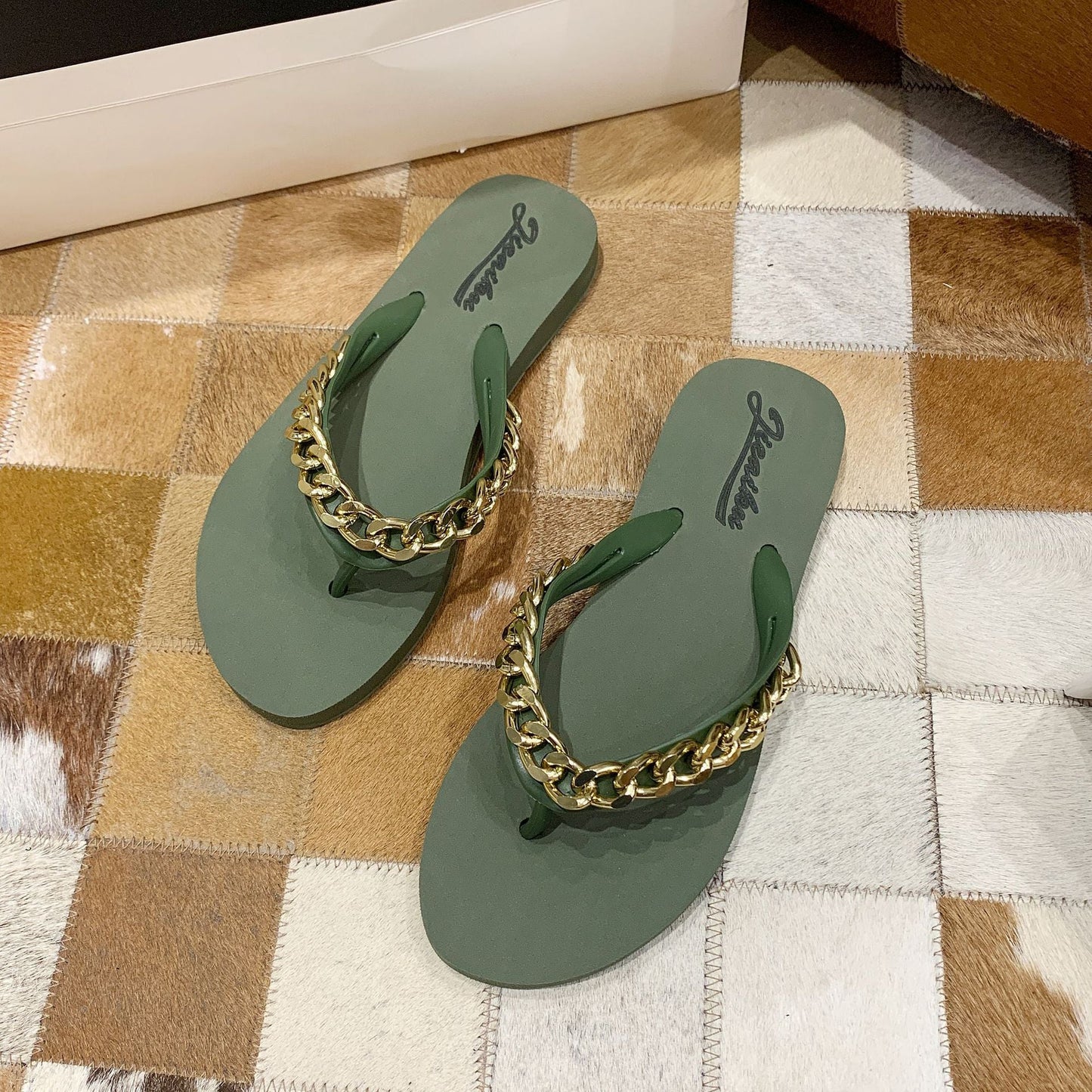 Net Red Rhinestone Slippers Women  casual slippers