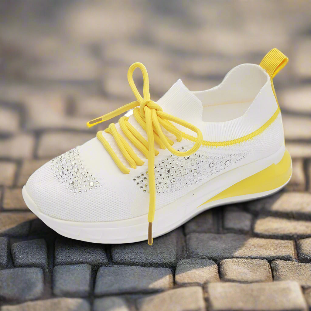 Summer New Style Rhinestone Casual Shoes Women Walking Shoes Socks Sports Shoes  walking shoes