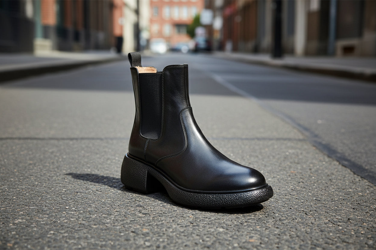 Womens British-style Dr Ankle Boots With Chunky Heels 