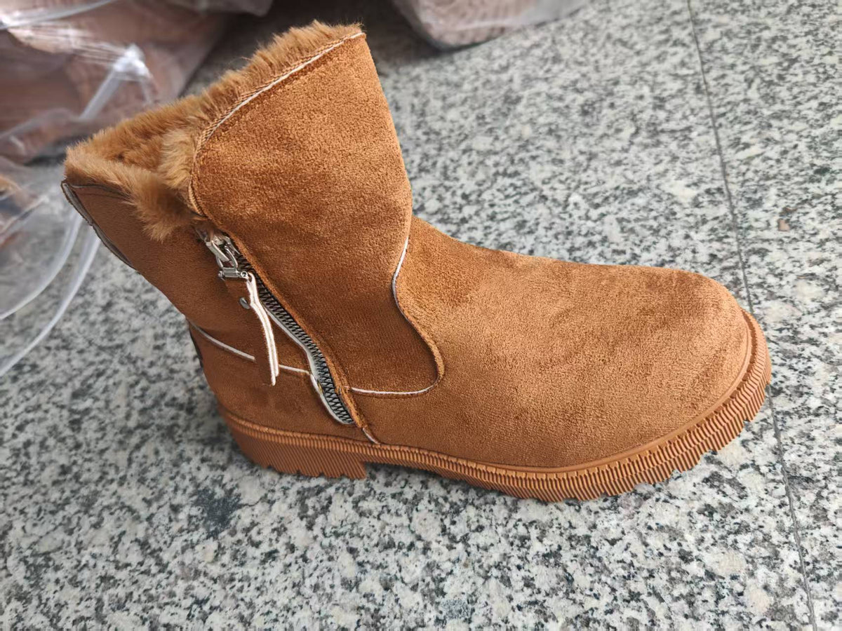 Women’s Plush Snow Boots – Warm Waterproof Winter Boots (Plus Size) 