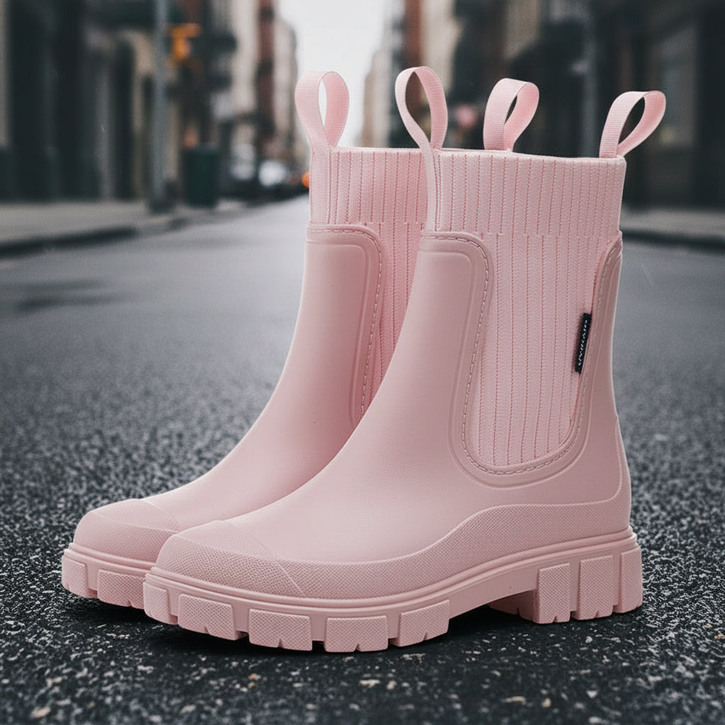 Women’s Waterproof Height-Increasing Rain Boots 