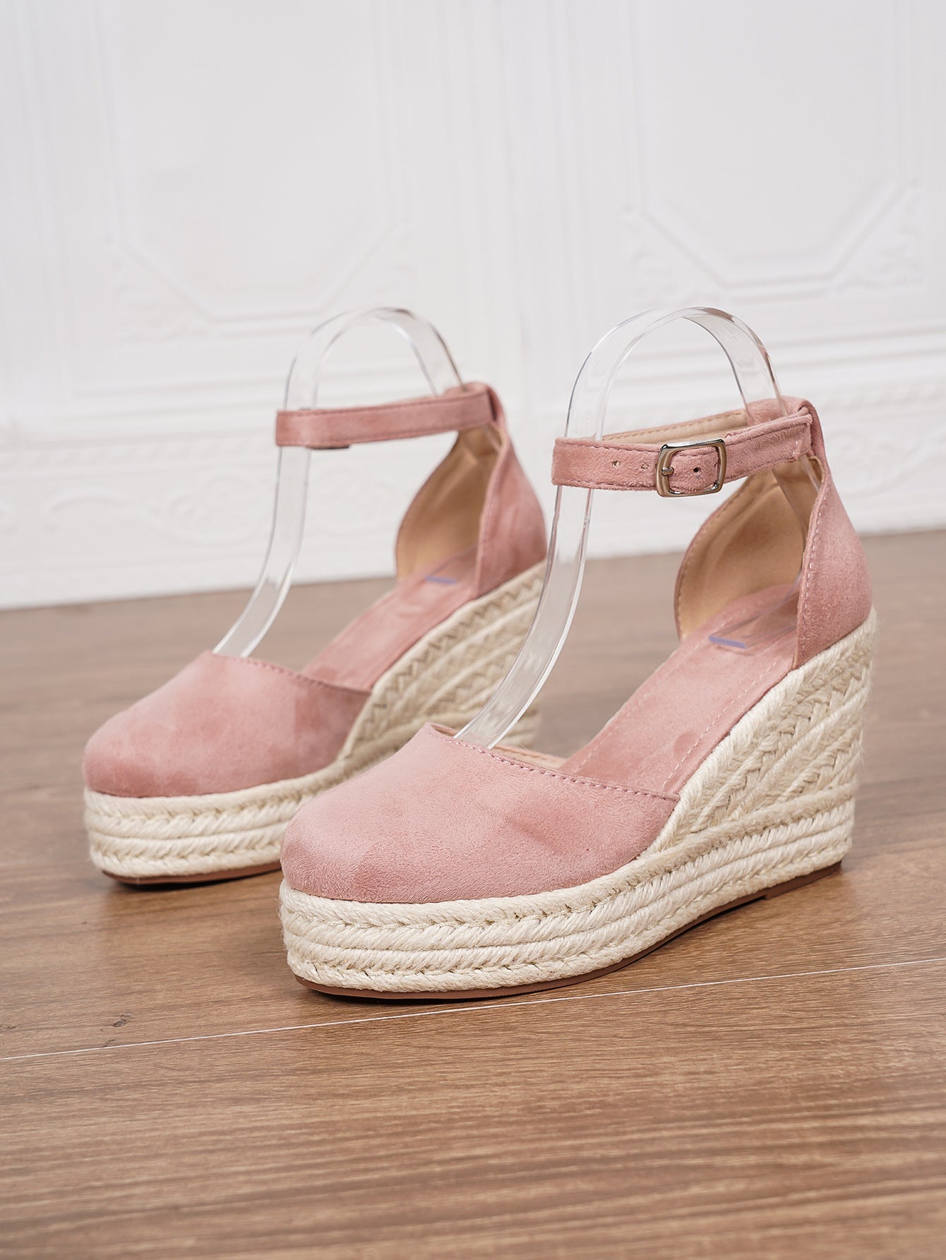 Platform Espadrille Sandals With Ankle Strap 