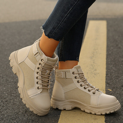 Women's Casual Mid-calf Fleece-lined, Thickened, Insulated Cotton Boots 
