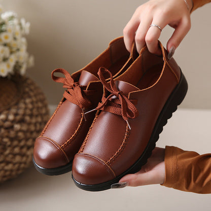 Women's Work Black Flat Soft Sole Anti-slip Shoes 