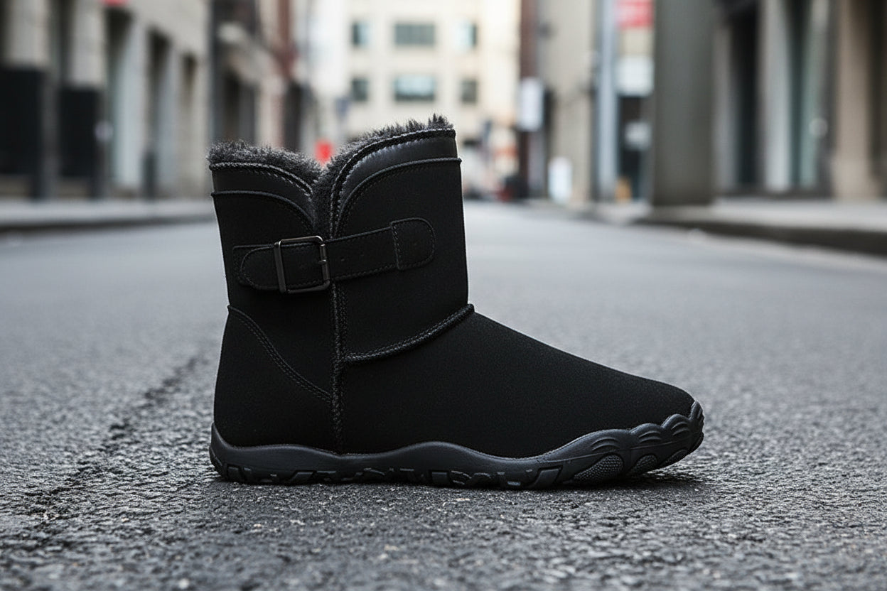 Bottes de neige unisexes chaudes doublées en polaire – Bottes d'hiver antidérapantes pour hommes et femmes