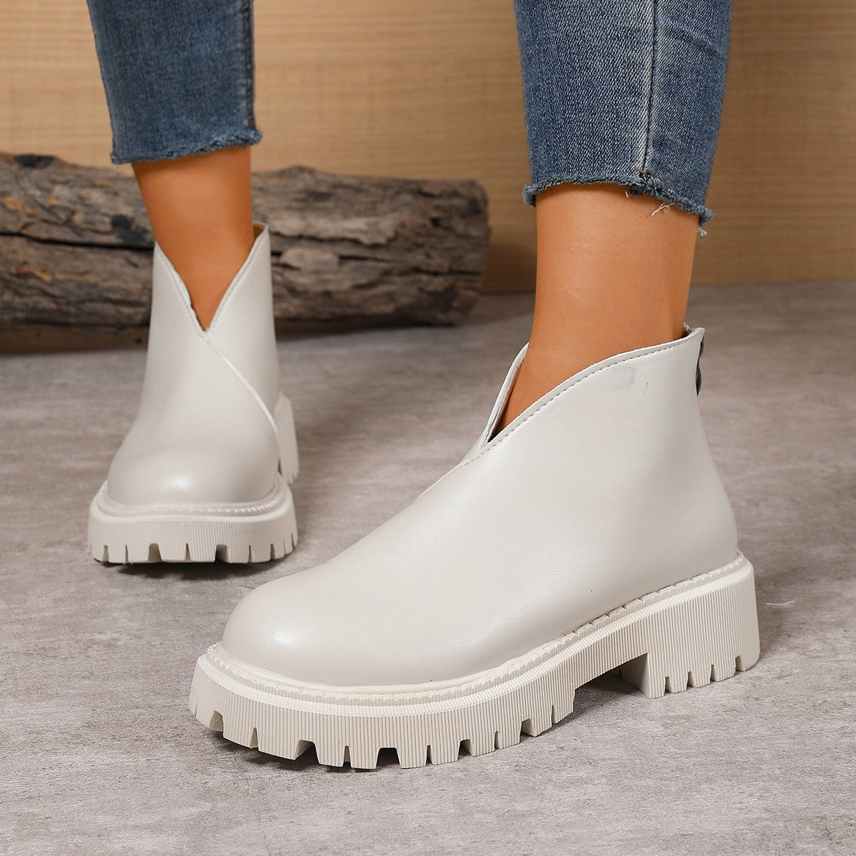 Arrival Women's Plus-size Chunky-heeled High-heeled Ankle Boots 