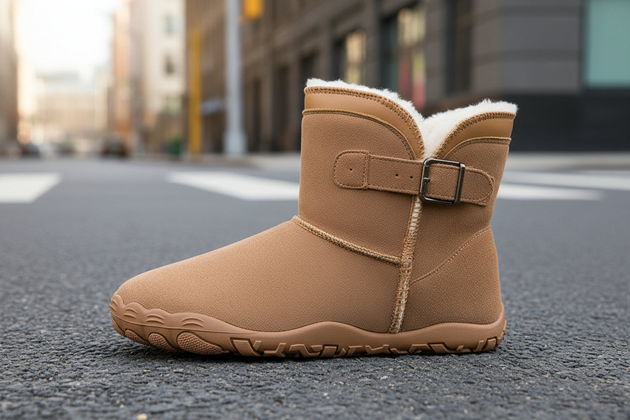 Bottes de neige unisexes chaudes doublées en polaire – Bottes d'hiver antidérapantes pour hommes et femmes