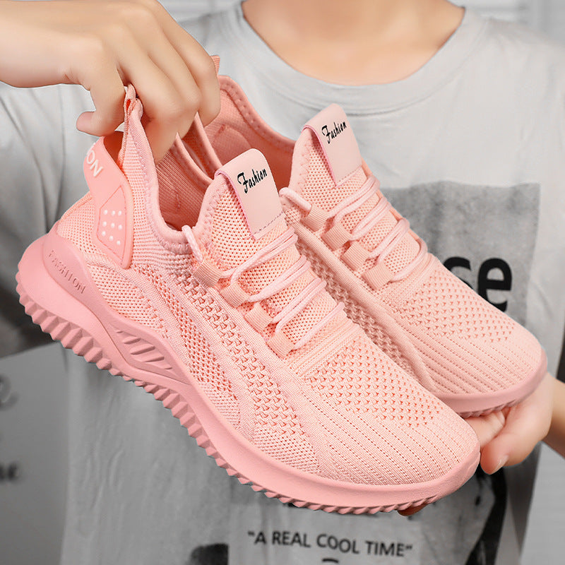 Soft Bottom Pure Color All-matching Breathable Casual Shoes  walking shoes