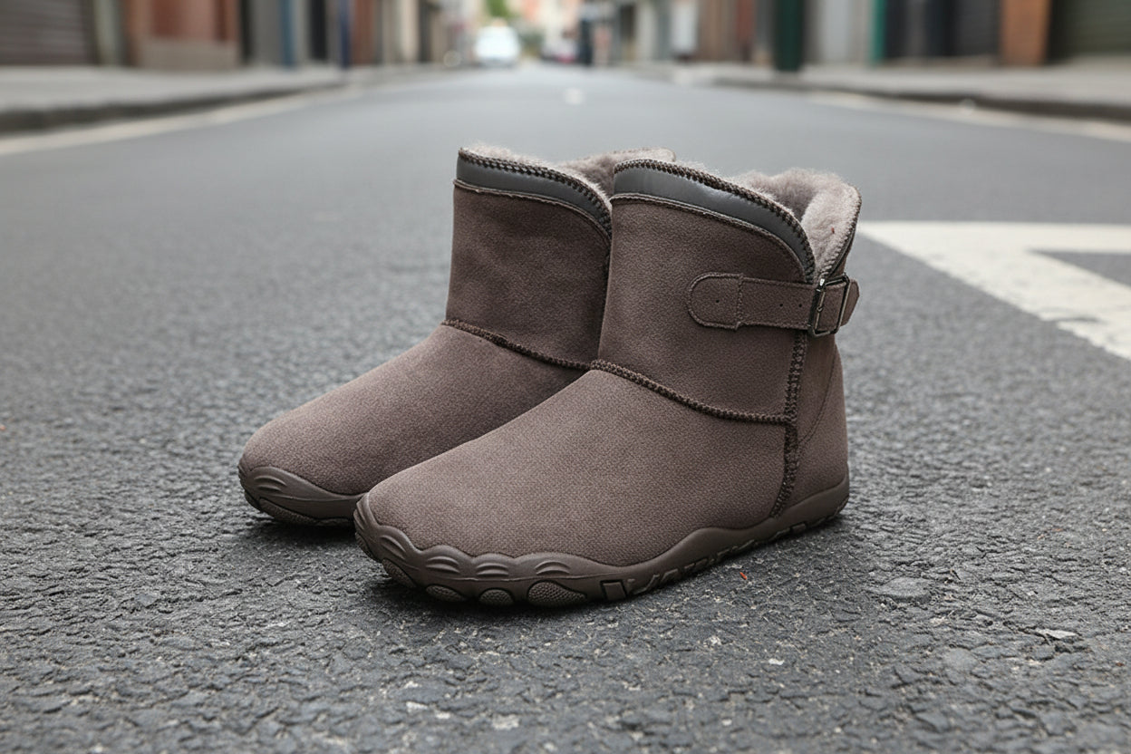 Bottes de neige unisexes chaudes doublées en polaire – Bottes d'hiver antidérapantes pour hommes et femmes