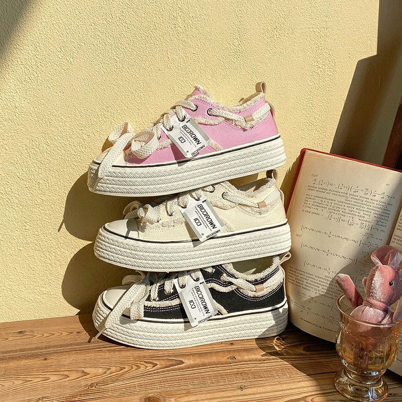 Fall Classic Style Canvas Shoes Women's Low-top  Sneakers