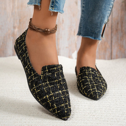 Casual Flat Pointed Toe Women's Thin Shoes CJ