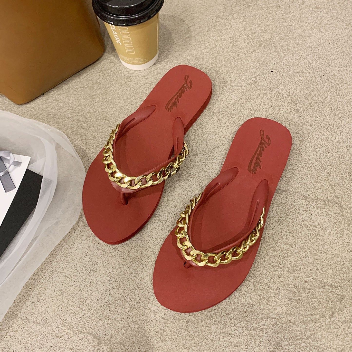 Net Red Rhinestone Slippers Women  casual slippers