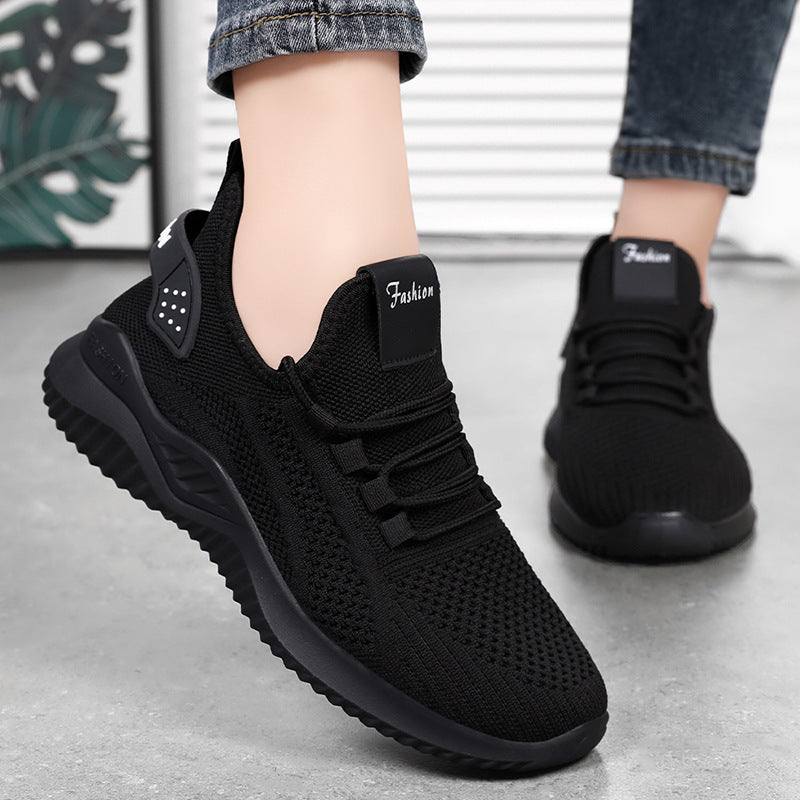 Soft Bottom Pure Color All-matching Breathable Casual Shoes  walking shoes
