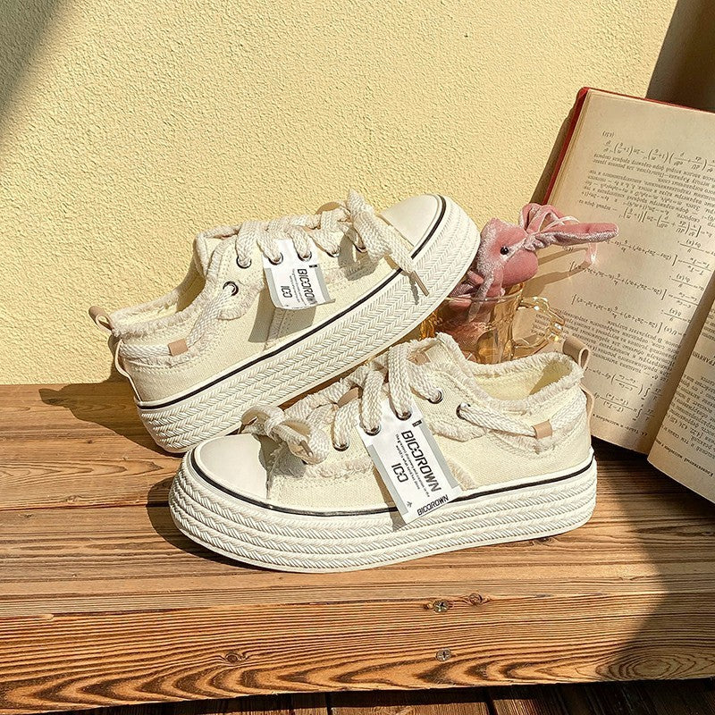 Fall Classic Style Canvas Shoes Women's Low-top  Sneakers