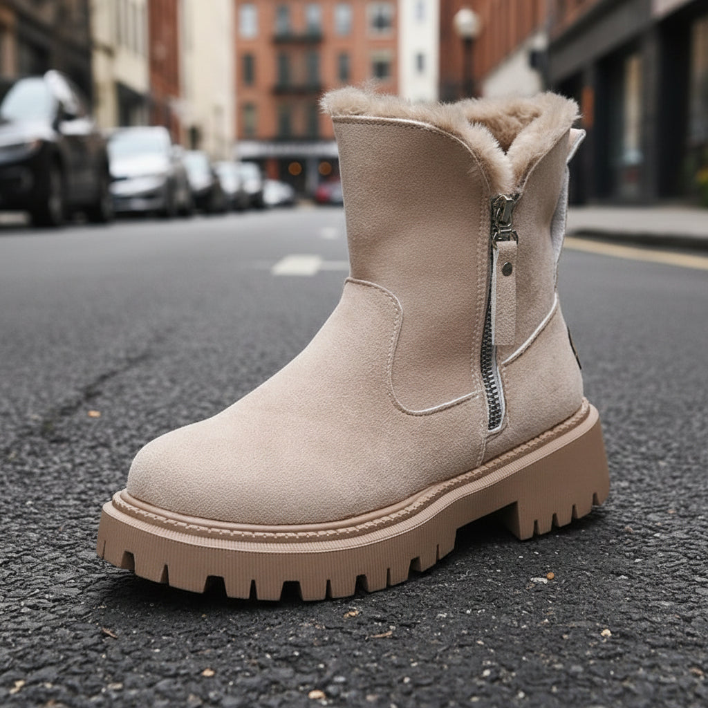 Women’s Plush Snow Boots – Warm Waterproof Winter Boots (Plus Size) 