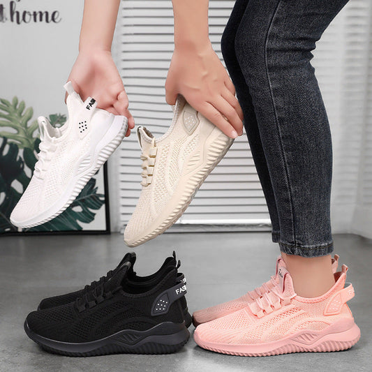 Soft Bottom Pure Color All-matching Breathable Casual Shoes  walking shoes