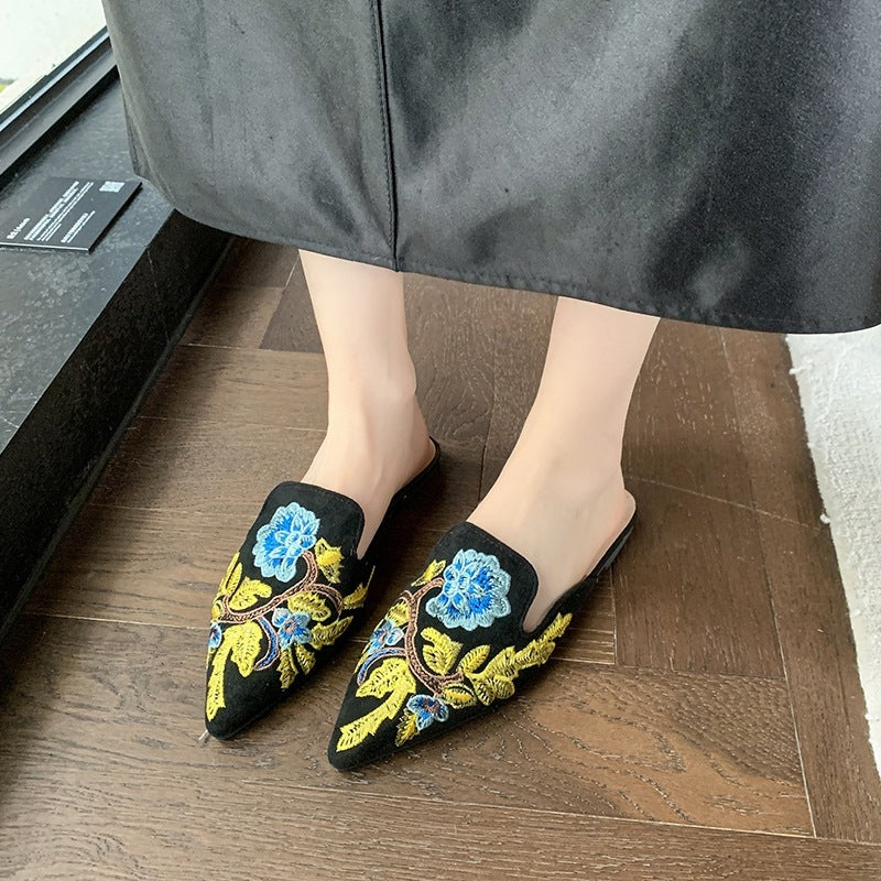 Baotou Embroidered Slippers Women's Summer National Style Fashion  casual slippers