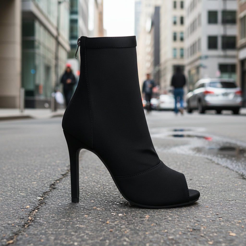 High-heeled Women's Stiletto Boots With Fishmouth. 