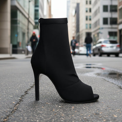 High-heeled Women's Stiletto Boots With Fishmouth. 